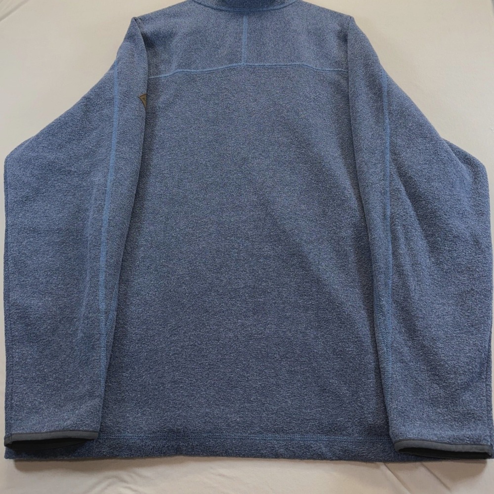 Eddie Bauer Pullover Mens 2XL Blue Quarter Zip Fleece Sweater Casual Heathered - Picture 8 of 8